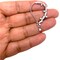 Cz Nose Ring with Rhodium Plating - Western Classic Nosepin Jewelry for Women Indian U-Shape Nose Rings Non-Piercing Nose Pin Septum Pressable Antique Silver Bridesmaid Nath Gift for Her